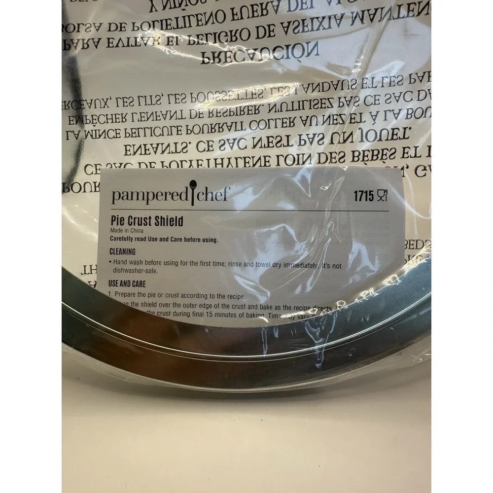 Pampered‎ Chef Pie Crust Shield #1715 New Sealed No Box
